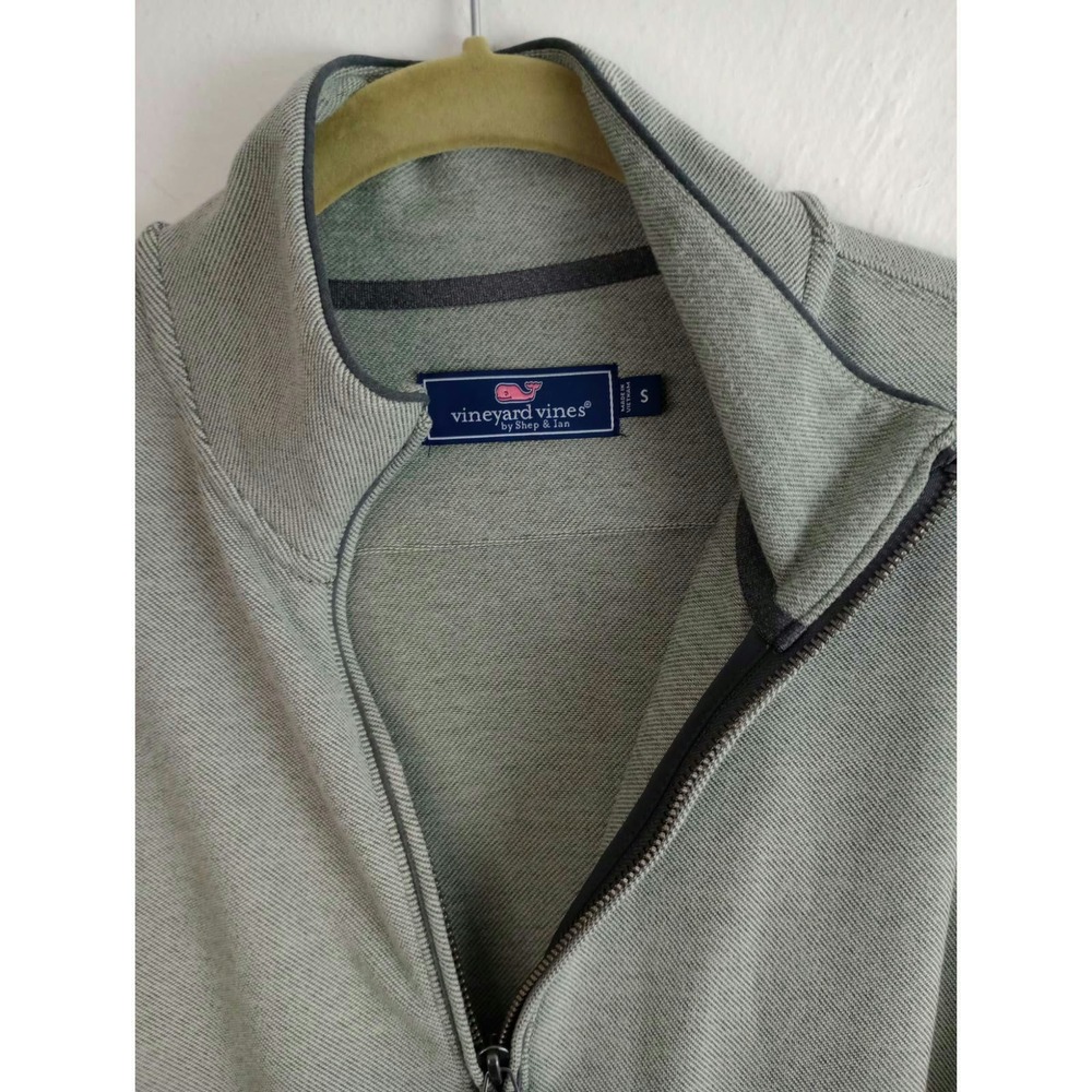 Vineyard Vines Mens Midtown Quarter-Zip Pullover Sweater Gray Size Small - Picture 4 of 9